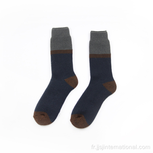 Patchwork de couleur unie de haute qualité chaussettes pour hommes